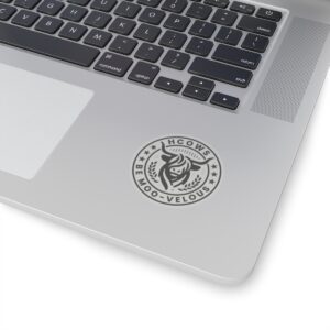 HCows highland cow be moo-velous sticker on laptop