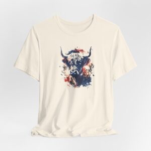 highland cow color splash tshirt