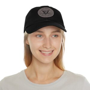 highland cow hat in black on woman