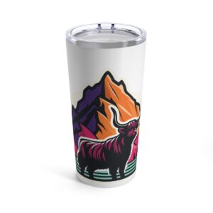 bright colorful highland cow tumbler 20oz