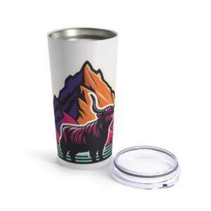 bright colorful highland cow tumbler 20oz