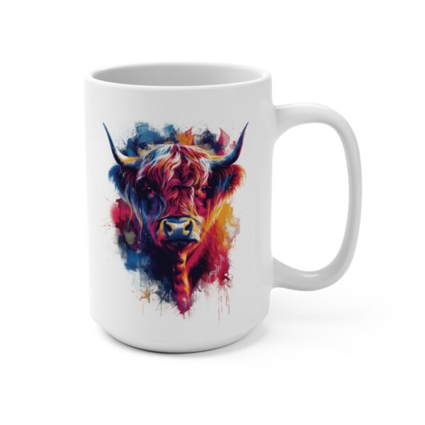 colorful highland cow mug