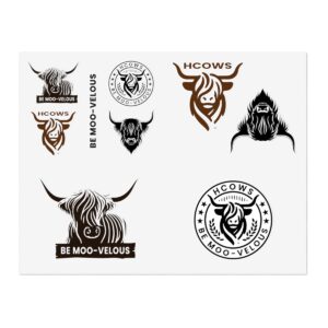 highland cow sticker pack