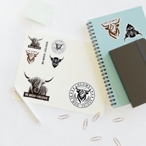 highland cow sticker pack