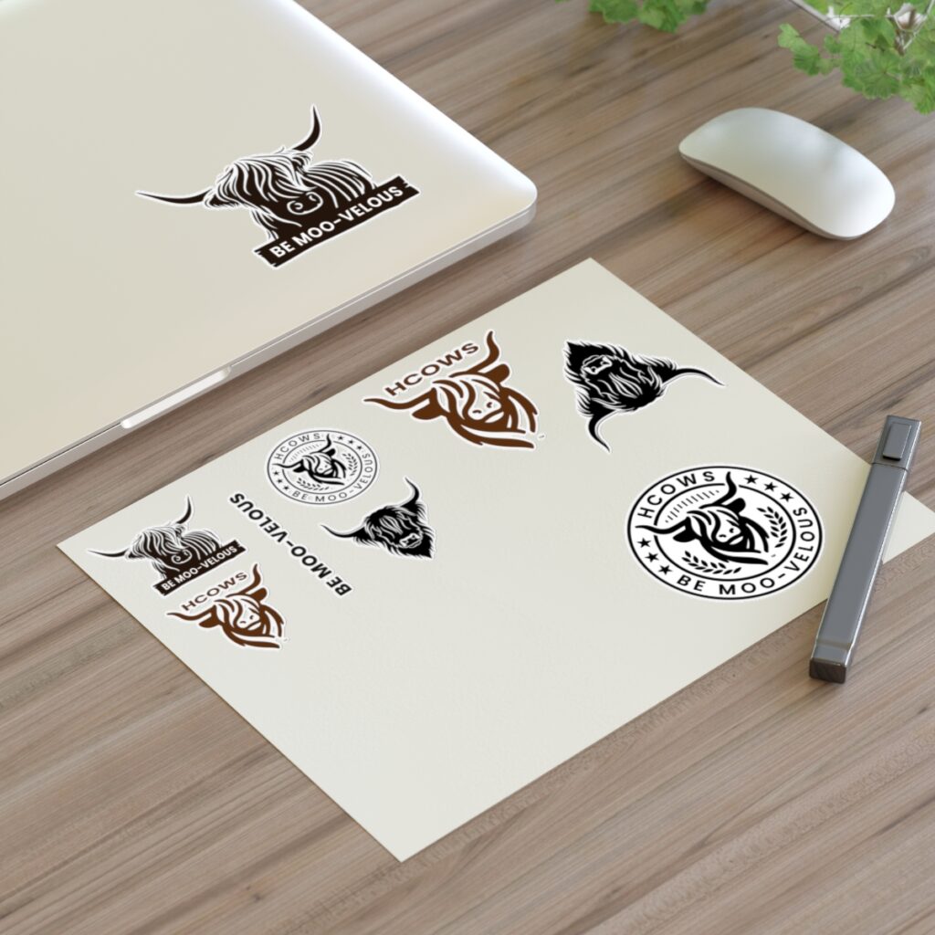 highland cow sticker pack