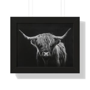 highland cow framed wall art