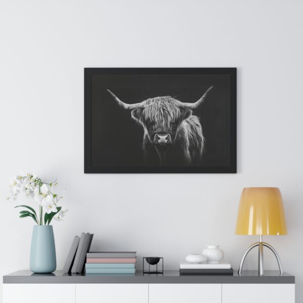 highland cow framed wall art