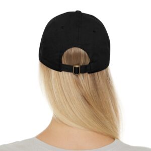 Highland Cow Hat - Black Stylish Unisex Twill with Premium Leather Patch