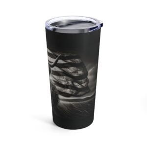 American flag grunge highland cow tumbler 20oz