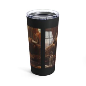 Highland cows playing poker tumbler 20oz