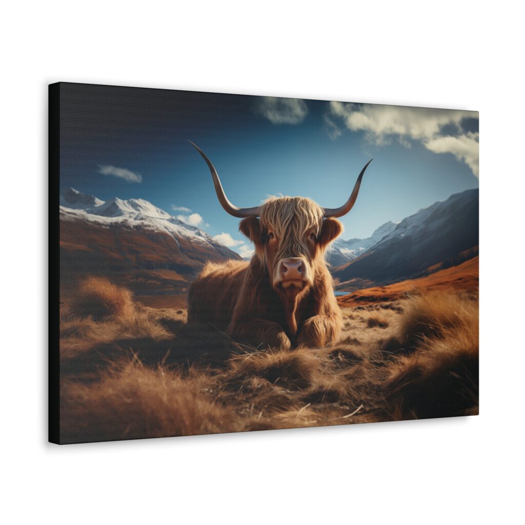 Highland Majesty Cow Canvas Print