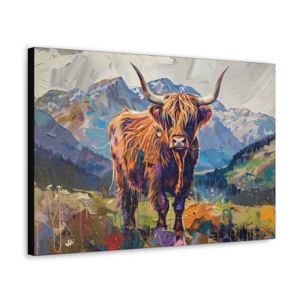 Highland Masterpiece 1 Painterly Cow Canvas Print