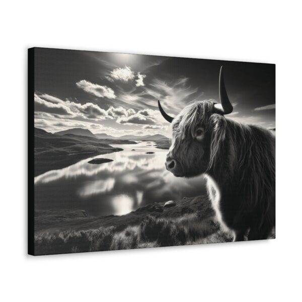 Lakeside Highland Cow Canvas