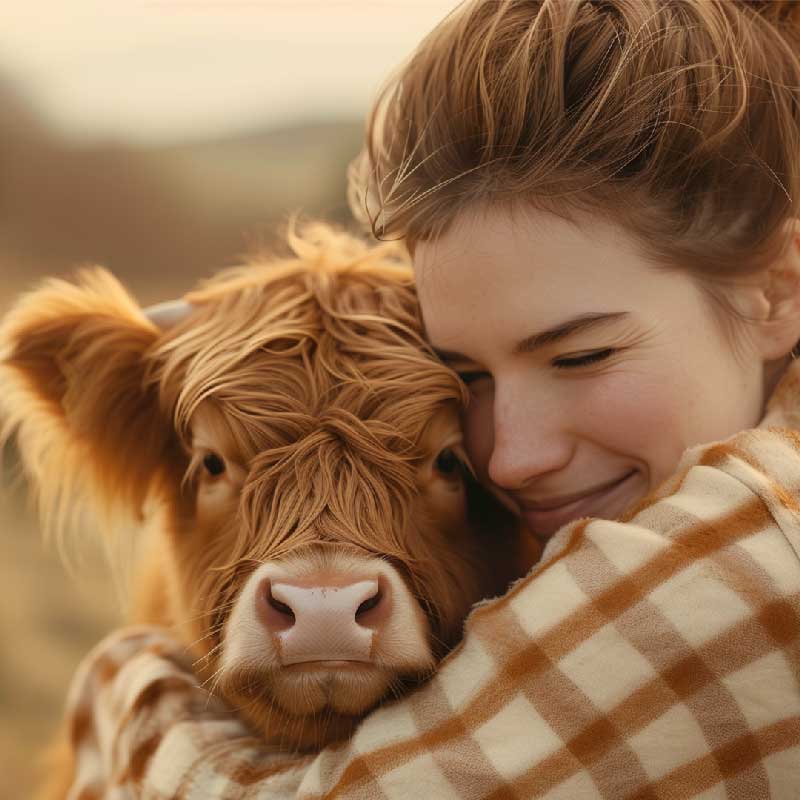 Miniature highland cattle make wonderful pets.