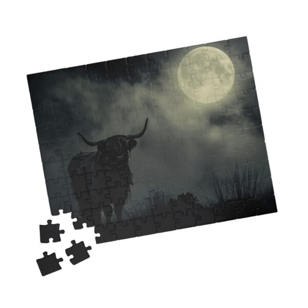 Moonlight highland cow puzzle