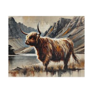 Rustic highland cow puzzle