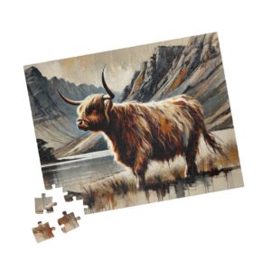 Rustic highland cow puzzle