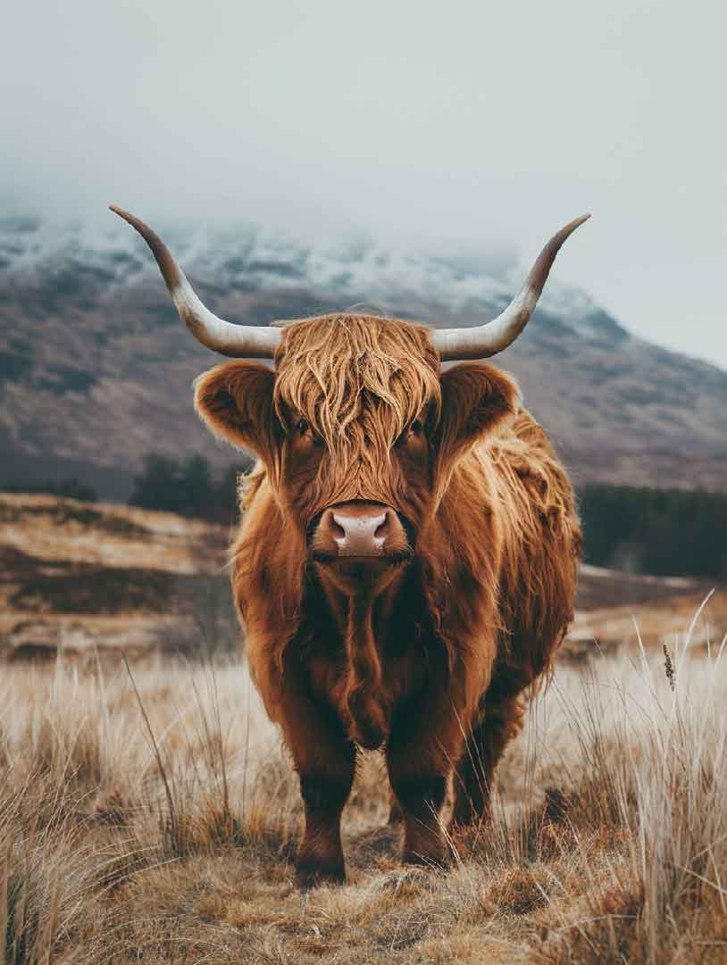 Front view of Highlander Cow in Scotland