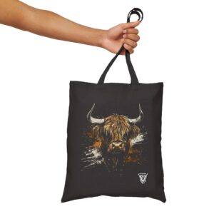 carrying highland cow tote bag grunge