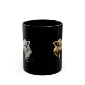 Cute highland cow calves coffee mug in black 11oz