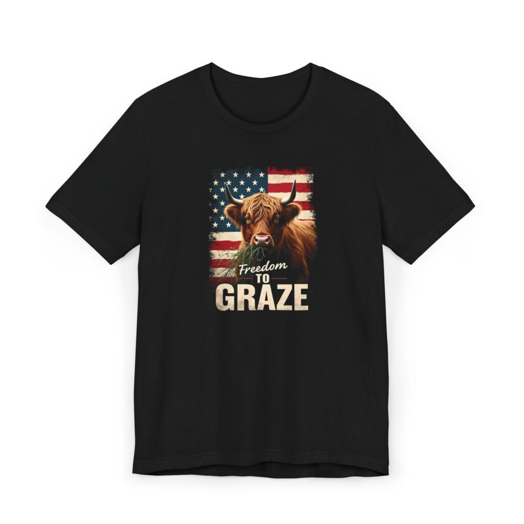 Freedom to Graze - Highland Cow T-shirt