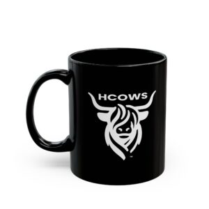 HCows black 11oz mug