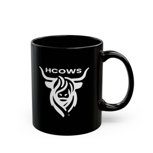 HCows black 11oz mug