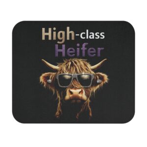 High-class Heifer Highland Cow Mouse Pad