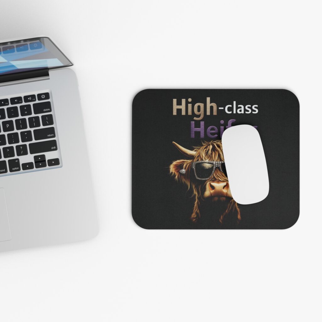 High-class Heifer Highland Cow Mouse Pad