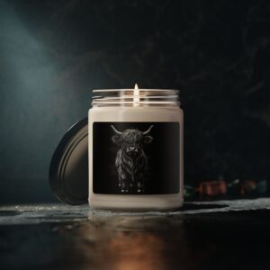 highland cow candle