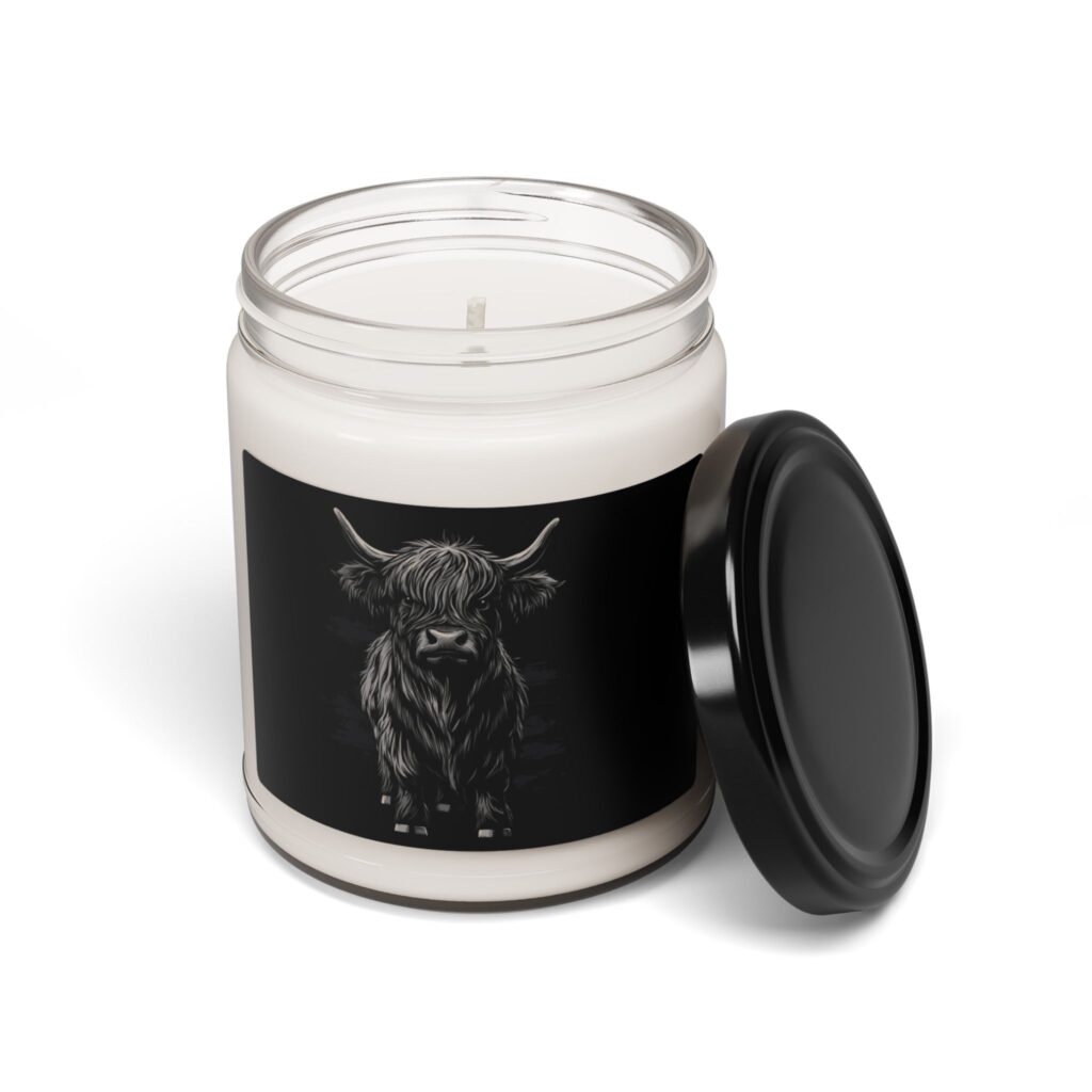 highland cow candle