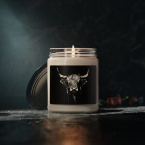 highland cow candle