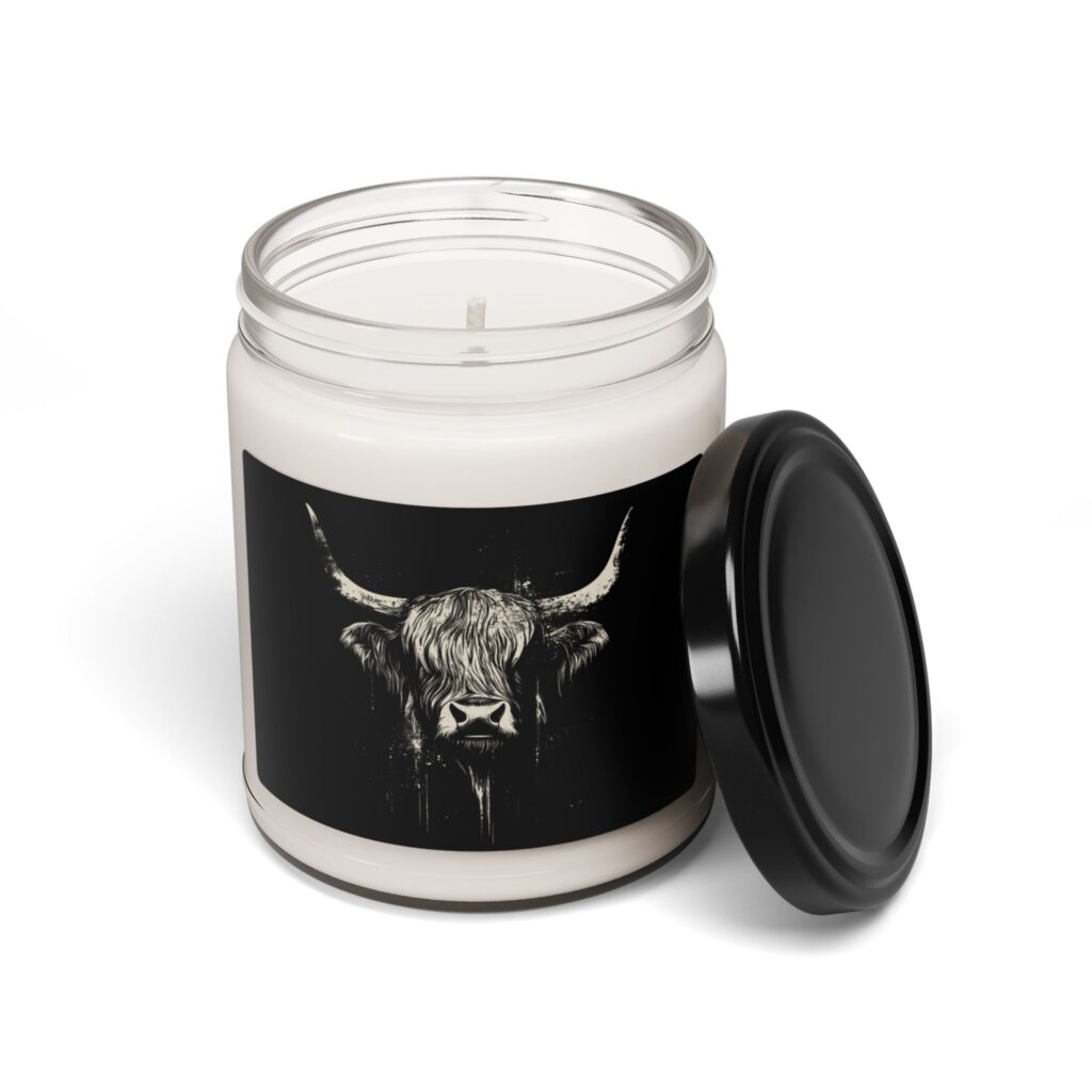 highland cow candle