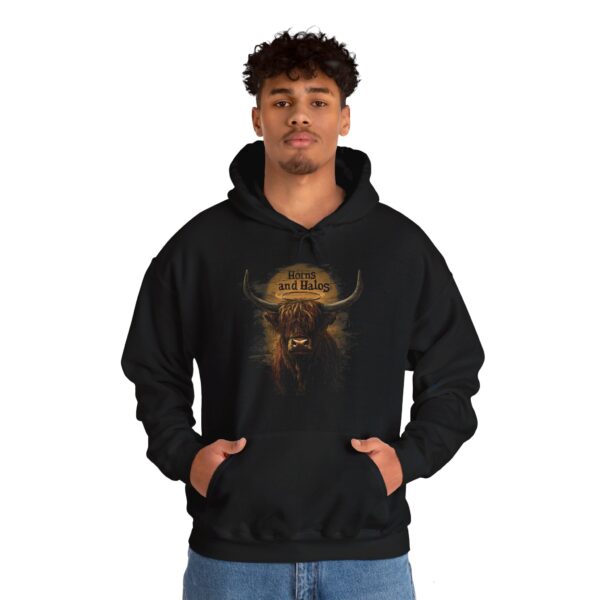 Horn's and Halos - Highland Cow Hoodie / Sweatshirt Horn's and Halos - Highland Cow Hoodie / Sweatshirt