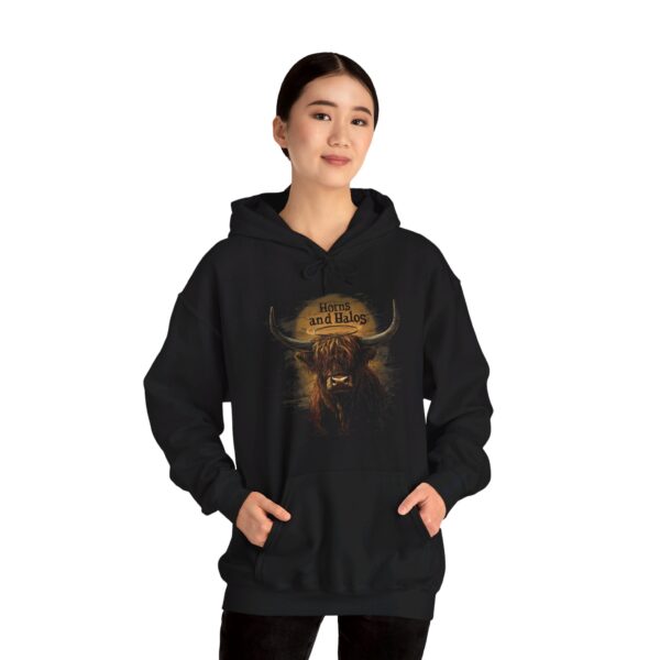 Horn's and Halos - Highland Cow Hoodie / Sweatshirt Horn's and Halos - Highland Cow Hoodie / Sweatshirt