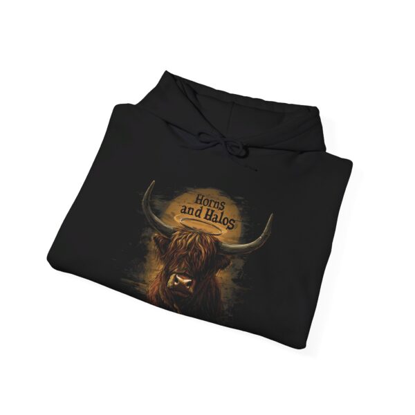 Horn's and Halos - Highland Cow Hoodie / Sweatshirt Horn's and Halos - Highland Cow Hoodie / Sweatshirt