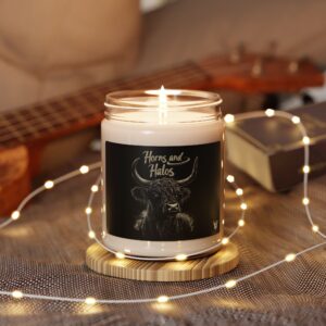 Horns and Halos Highland Cow Candle