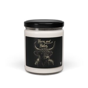 Horns and Halos Highland Cow Candle