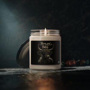 Horns and Halos Highland Cow Candle