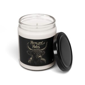 Horns and Halos Highland Cow Candle