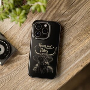 Horns and Halos Highland Cow iPhone Case