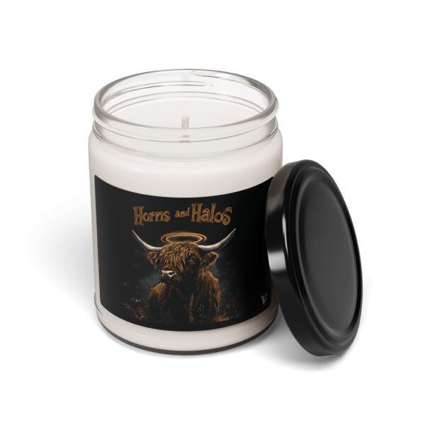 Horns and Halos Highland Cow Mouse Candle