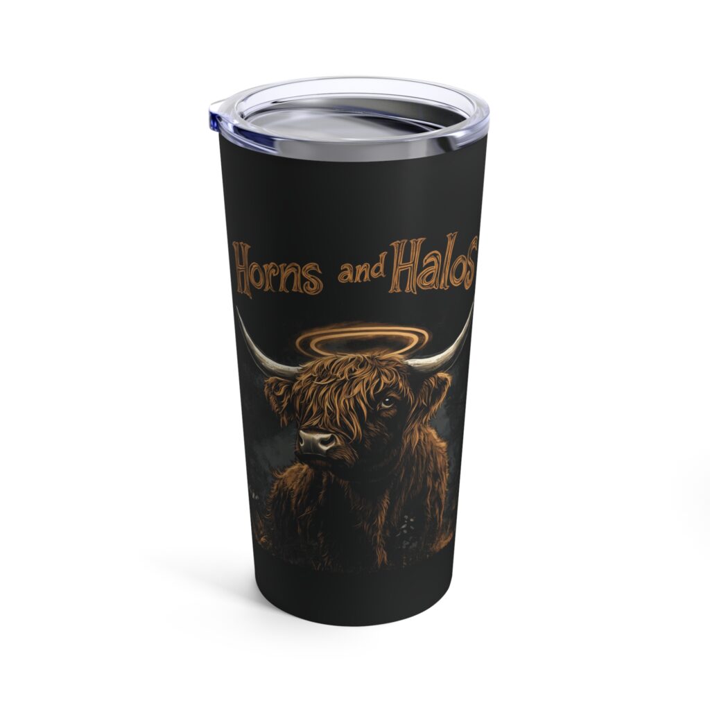 Horns and Halos Highland Cow Tumbler