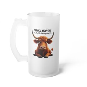 I'm Not Moo-dy That's My Resting Cow Face - Frosted Highland Cow Mug