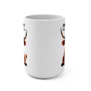 I'm not moo-dy, that's my resting cow face highland cow coffee mug