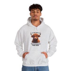 I'm Not Moo-dy That's My Resting Cow Face - Highland Cow Hoodie / Sweatshirt