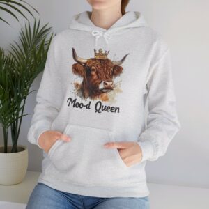 Moo-d Queen - Highland Cow Hoodie / Sweatshirt