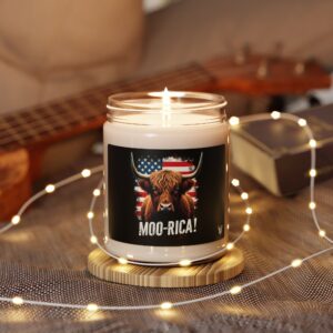 Moo-rica - Patriot - Highland Cow Candle