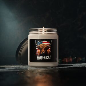 Moo-rica - Patriot - Highland Cow Candle