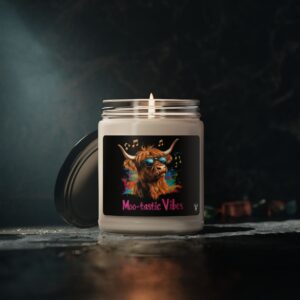 Moo-tastic vibes - highland cow candle